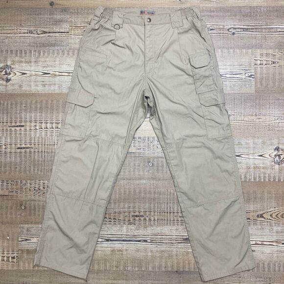 5.11 Tactical Series Men's Pants Size 34/32 Khaki work Police Carpenter Cargo - Picture 1 of 8